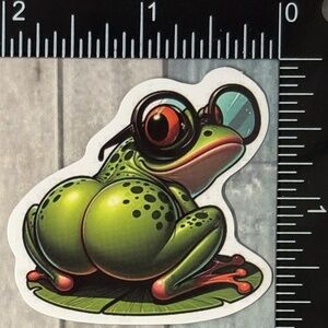 🌀10/$10🌀 Psychedelic Frog Reusable Waterproof Vinyl Sticker Decal